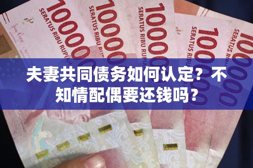 北京夫妻共同债务如何认定？不知情配偶要还钱吗？