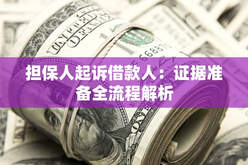 北京担保人起诉借款人：证据准备全流程解析