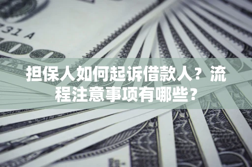 北京担保人如何起诉借款人？流程注意事项有哪些？